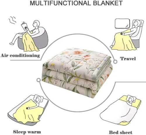 Vista 7 de ZTGL Edredón de verano fino, ligero, acolchado alternativo al plumón, manta de cama suave y ligera para todas las estaciones, lavable a máquina, A
