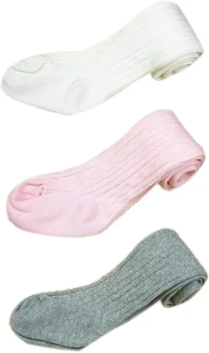 Vista 3 de Kaariss 3 pares de mallas de algodón para bebés y niñas pequeñas