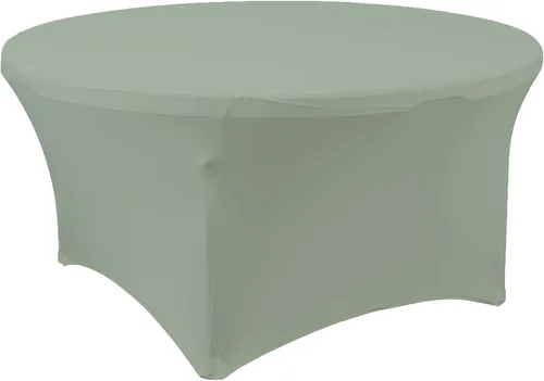 Vista 3 de Simply Elegant Mantel redondo ajustable de elastano Mantel para mesa de banquete, mantel de poliéster y elastano, para cumpleaños, quinceañera