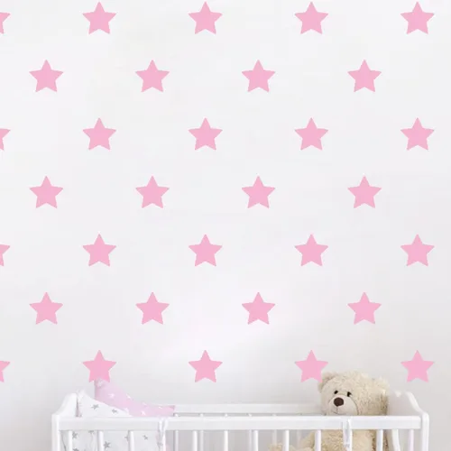 Vista 7 de Juego de 100 calcomanías de estrella para pared, removibles, despegar y pegar, decoración de vinilo para el hogar, dormitorio, sala de estar Negro