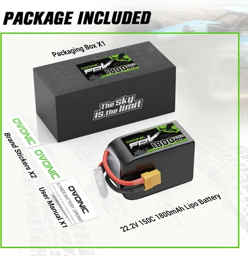 Vista 6 de OVONIC Batería Lipo de 22.2V 150C 1800mAh 6S