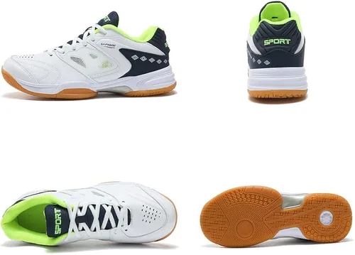 Vista 4 de Maylrvjv Zapatos de bádminton para hombre, ligeros, resistentes al desgaste, para entrenamiento de cancha, raqueta, squash, tenis atléticos