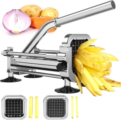 Vista 9 de Cortador de papas fritas, cortador de patatas con hoja de 1/2 pulgada