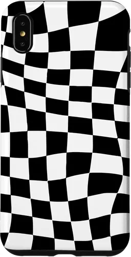 Vista 11 de Funda clásica a cuadros para iPhone 17, diseño ondulado de tablero de ajedrez en blanco y negro