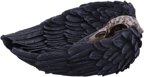 Vista 2 de Nemesis Now Edgar Allen Poes Nevermore Raven - Soporte para joyas 67in color negro