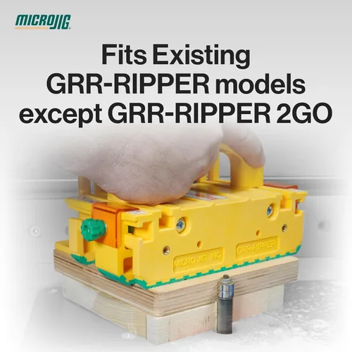 Vista 4 de MICROJIG GRR-RIPPER Juego de patas de repuesto, piezas de bloque de empuje 3D, RR-303, 3 piezas, amarillo