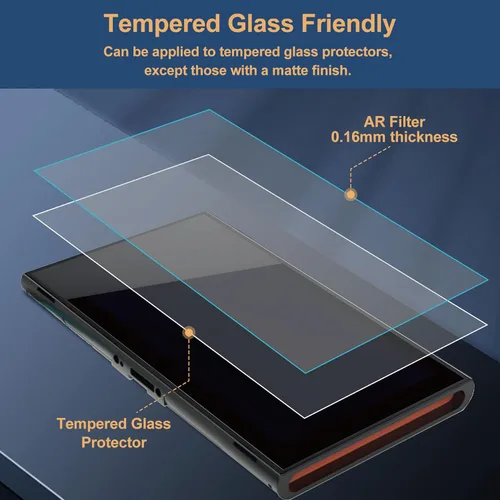 Vista 6 de Paquete de 2 protectores de pantalla antirreflectantes para Nintendo Switch 2 [7.9 pulgadas], ultra transparente, bloqueo de luz azul, resistente a