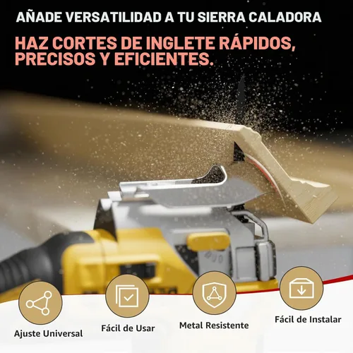 Vista 3 de Pie de afrontamiento para sierras de calar, herramienta de carpintería de alta eficiencia compatible con la mayoría de sierras de calar