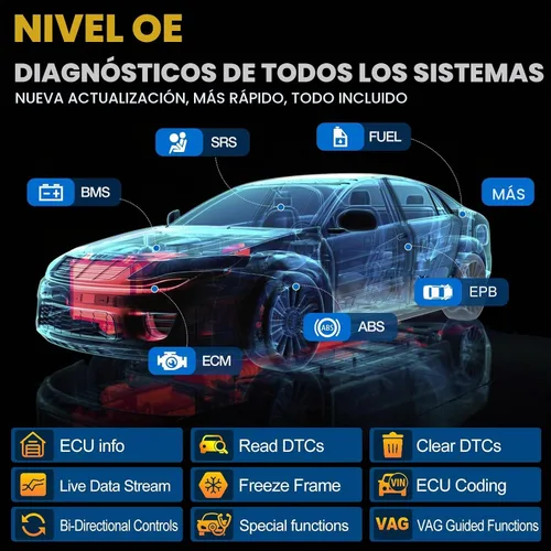 Vista 4 de LAUNCH Herramienta de escaneo bidireccional X431 PRO Elite, código ECU, más