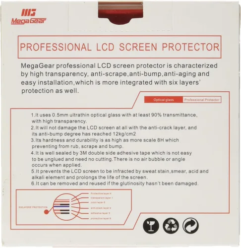 Vista 2 de MegaGear MG1445 - Protector de pantalla para cámara LCD para Panasonic Lumix DC-ZS200, TZ200, transparente