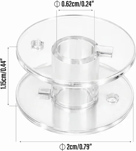 Vista 2 de 25 bobinas de plástico para Singer Heavy Duty 44S piezas de repuesto con estuche de bobina, compatible con 4411, 4423, 4452, 5511, 5523, 5532, 227