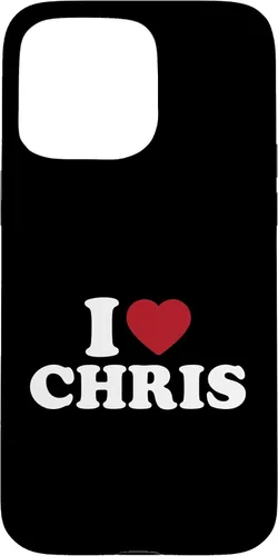 Vista 31 de Funda con corazón rojo para iPhone 16 I Love Chris, I Heart Chris
