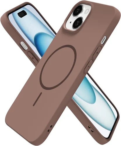 Vista 146 de Oakxco Funda de Silicona Mag Safe para iPhone 12 Pro Max, Funda Magnética Delgada y Fina Compatible con Carga Inalámbrica MagSafe, Bonita Funda