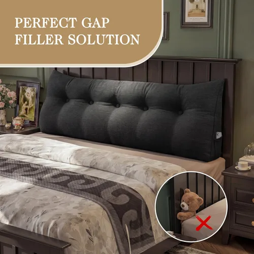 Vista 7 de Almohada de Cuña para Cabecero - Almohada Triangular para Cabecero de Cama, Almohada de Cuña para Descanso en la Cama, para Sentarse en la Cama