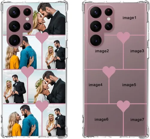 Vista 6 de Uartify - Funda para teléfono personalizada para Samsung Galaxy S22 Ultra 5G, funda personalizada con collage de fotos con múltiples imágenes