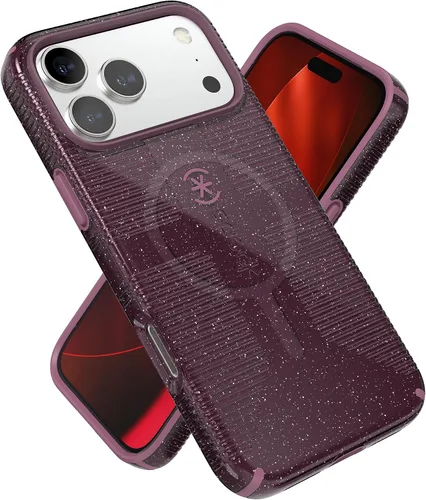 Vista 24 de Speck Funda transparente para iPhone 14 Plus, protección contra caídas, resistente a los arañazos, diseñada para MagSafe Slim iPhone 14 Plus de 6.7