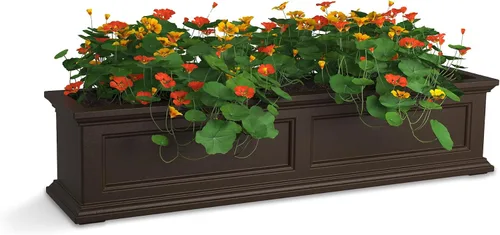 Vista 26 de Mayne Fairfield - Maceta con ventana de 2 pies, con riego automático, resistente a la intemperie para flores, diseño duradero
