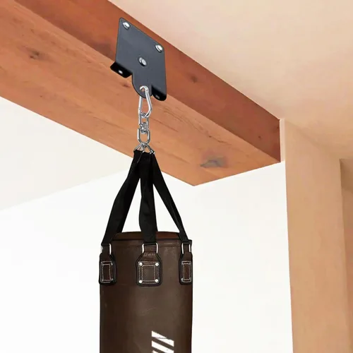 Vista 5 de Homydom Percha pesada para saco de boxeo y soporte de techo Soporte giratorio de rotación de 360° para boxeo, artes marciales mixtas y muay thai