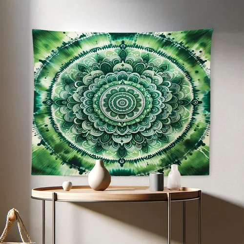 Vista 162 de Ambesonne Tapiz de hongos, atmósfera psicodélica, escena astral estrellada con motivos orientales trippy, decoración de tela para colgar en la pared