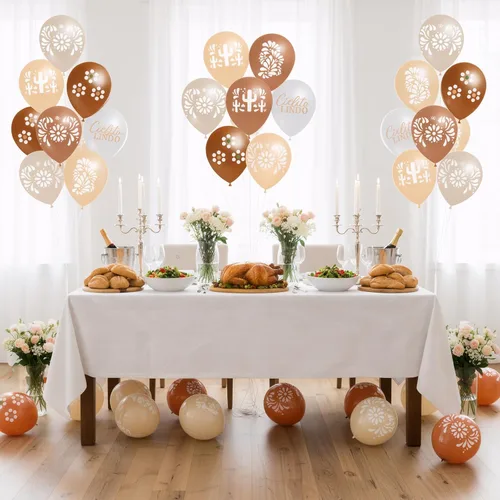Vista 7 de Soulchen 45 globos Cielito Lindo para decoración de fiesta, 12 pulgadas, Platos De Barro, globos de fiesta, decoración de fiesta de Talavera