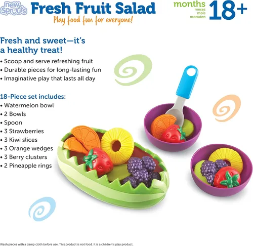 Vista 6 de Recursos de aprendizaje, nuevos brotes de fruta fresca, juego para ensalada