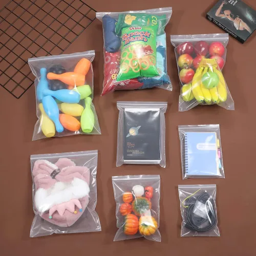 Vista 3 de Bolsas de plástico transparentes con cierre de 0.197 in de grosor de 7 x 9 pulgadas de grosor, bolsas de almacenamiento con cierre para tarjetas