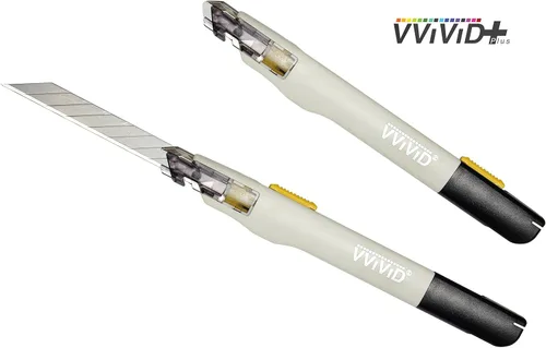 Vista 3 de VViViD Cuchillo de corte multiusos retráctil de precisión equilibrado de alta calidad para envolturas de vinilo automotrices (paquete de 1)
