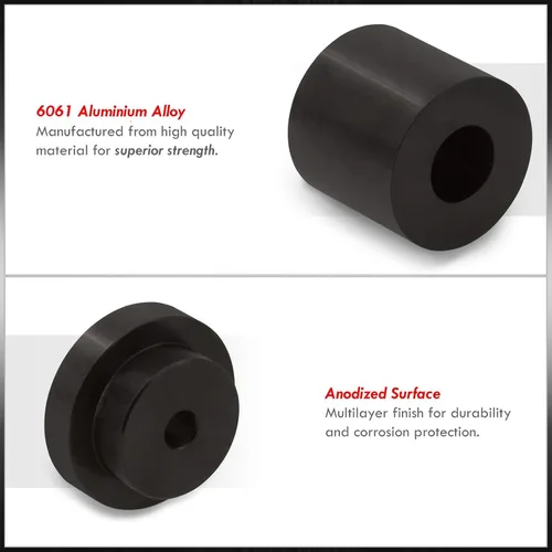 Vista 2 de AJP Distributors 6 unids aluminio sólido diferencial diferencial diferencial montaje buje kit negro compatible/reemplazo para 350Z Z33 Fairlady Z