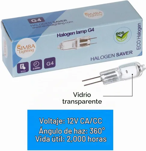 Vista 5 de Simba Lighting Bombillas halógenas G4 T3 10W 120lm Bi-Pin 12V JC, 2700K