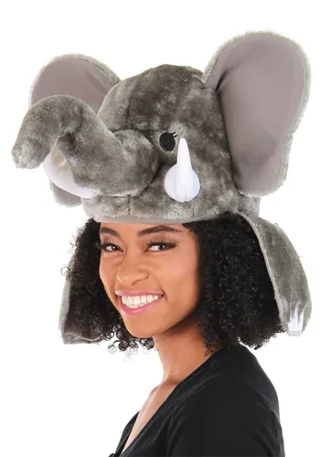 Vista 2 de Sombrero de Disfraz de Juguete Elefante Sprazy de Peluche Multicolor
