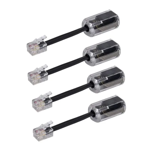 Vista 7 de Desenredador de cable telefónico, paquete de 2 cables giratorios de 360 grados, cable de teléfono antienredos