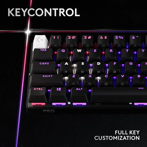 Vista 4 de Logitech G PRO X 60 Lightspeed - Teclado inalámbrico para juegos, ultra compacto TKL 60% mecánico para PC con Windows, LIGHTSYNC RGB, teclas PBT