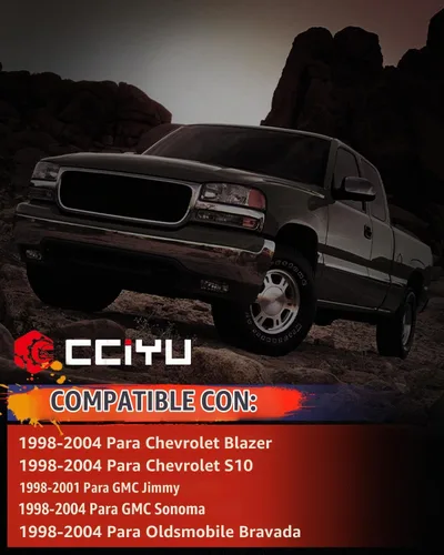 Vista 7 de CCIYU Interruptor de faros delanteros compatible con Chevrolet Blazer/S10 1998-2004, para GMC Jimmy 1998-2001, para GMC Sonoma 1998-2004