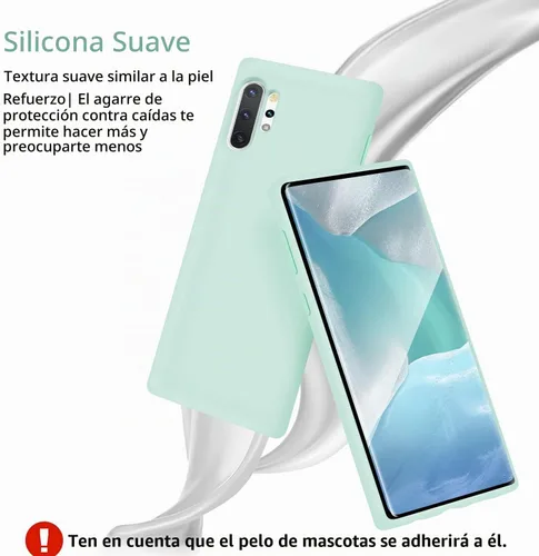 Vista 6 de Funda de silicona líquida compatible con Galaxy Note 20, protección de cuerpo completo de goma de gel a prueba de golpes para Galaxy Note 20 de 6.7