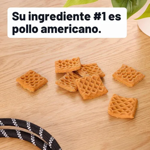 Vista 3 de Marca Amazon – Golosinas Wag para perros, bocados de pollo y waffle, 12 onzas resellables, paquete de 1