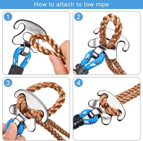 Vista 7 de BeneLabel Conector rápido de la cuerda de remolque para la tubería con el conector del acero inoxidable, conector remolcable del deporte acuático 18