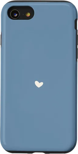 Vista 18 de Misty Blue - Hand Drawn Heart Chic Boho Aesthetic Case for iPhone 16