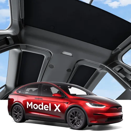 Vista 9 de Wigoo Para Tesla Model Y Accesorios Parasol Techo, Interior Negro