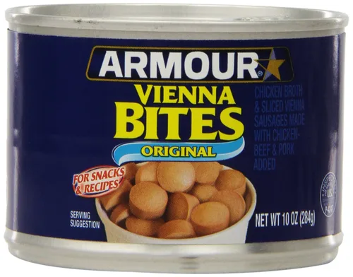 Vista 4 de Armour Star Chicken Vienna - Bocaditos de salchicha enlatada, 10 onzas (paquete de 12)