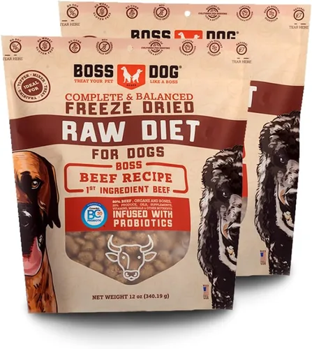 Vista 15 de Boss Dog Dieta cruda liofilizada (perros), receta de cordero, bolsa de 12 onzas