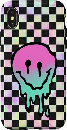 Vista 5 de Blah Drippy Pink Teal Y2K Graphic Case for iPhone 17
