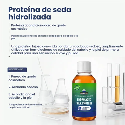 Vista 5 de Proteína de seda hidrolizada, 4.06 onzas líquidas, grado cosmético