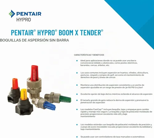 Vista 2 de Hypro Boom X-Tender - Boquilla de pulverización de fila de valla - verde