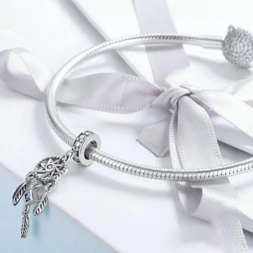 Vista 4 de Abalorio de plata de ley 925 para pulsera Pandora