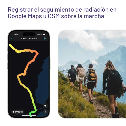 Vista 3 de Contador Geiger inteligente Radiacode-102 con aplicación móvil gratuita. Detector de radiación nuclear