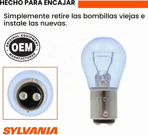 Vista 3 de SYLVANIA - 1157 Bombilla Mini SilverStar - Luz más brillante y más blanca, ideal para luces de circulación diurna (DRL) y luces de reversa