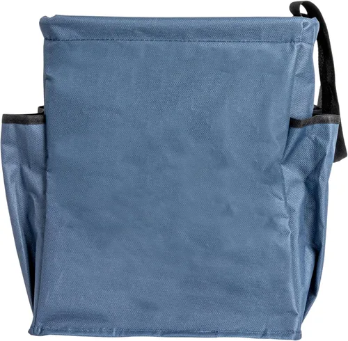 Vista 5 de Household Essentials Krush Bolsa multiusos de lona con bolsillos, bolsa reutilizable para comestibles, color azul con ribete negro
