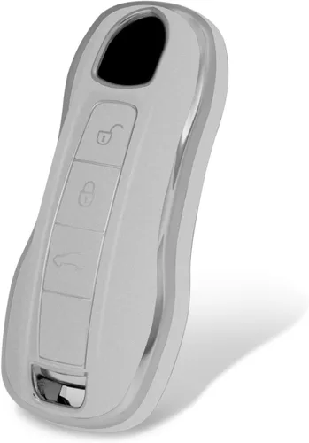 Vista 9 de Funda protectora para llavero inteligente compatible con Porsche 911 Cayenne Panamera TAYCAN de 3 botones sin llave, accesorios de control remoto