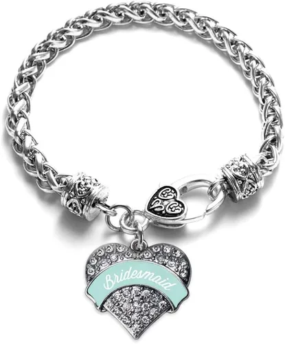Vista 29 de Inspired Silver - Pulsera de plata con dije de corazón pavé con joyas de circonita cúbica