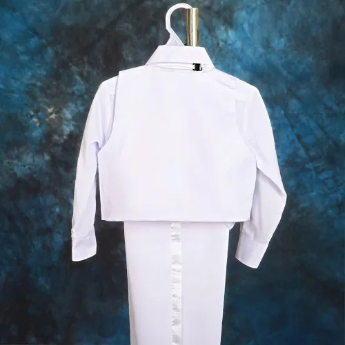 Vista 5 de Lito Angels Trajes formales de esmoquin para bebé, trajes de bautizo de boda, conjunto de 5 piezas sin cola 022
